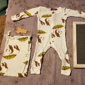 Milkbarn zipper pajama NWT
